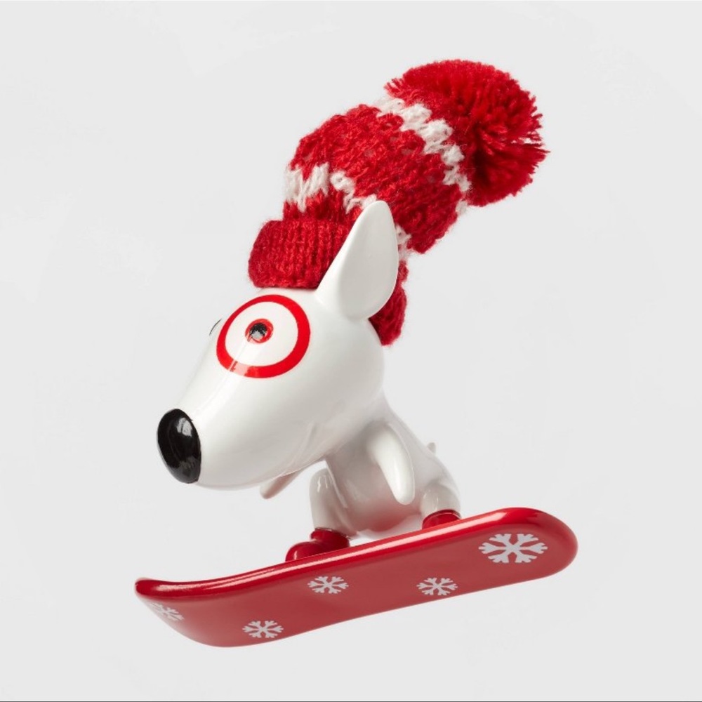 Bullseye Riding Snowboard Christmas Tree
Ornament White/Red - Wondershop™